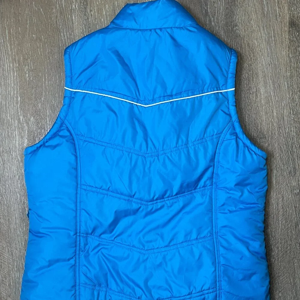 Paris Blues Vintage-Style Bright Blue Puffer Vest - Picture 6 of 6